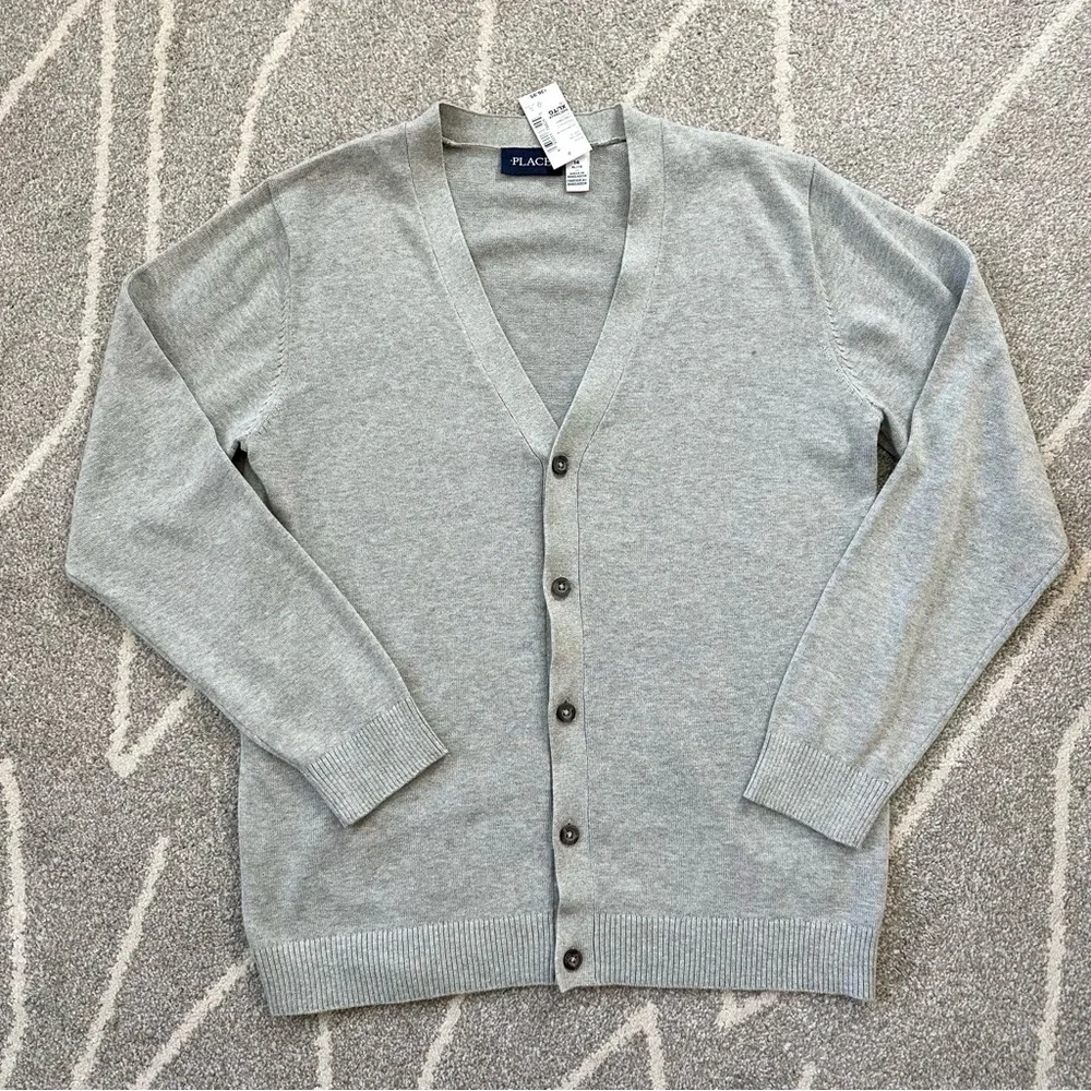 Children’s Place Gray Boys Classic Cotton Cardigan